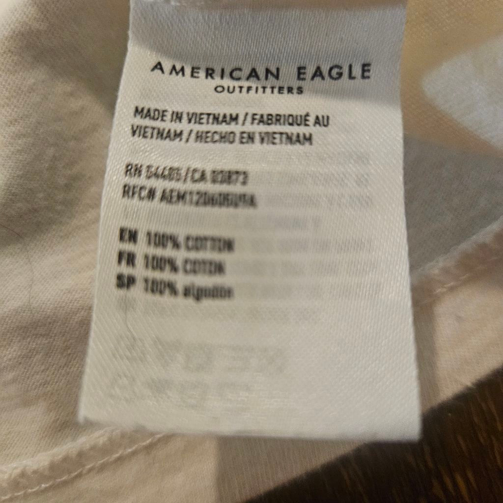 Men's American Eagle White Camo Graphic Short Sleeve Tee M - Picture 6 of 8